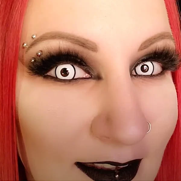 White Manson Halloween Contact Lenses – Gothika - Image 2