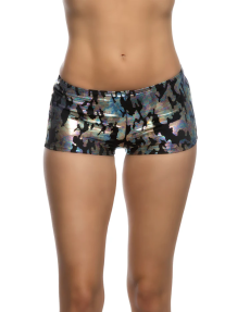 6633 - 1pc Low Rise Iridescent Camouflage Shorts