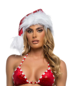 6638 - Faux Fur Trimmed Christmas Hat