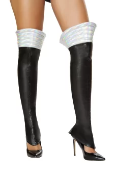 Pair of Leggings with Padded Silver Top
