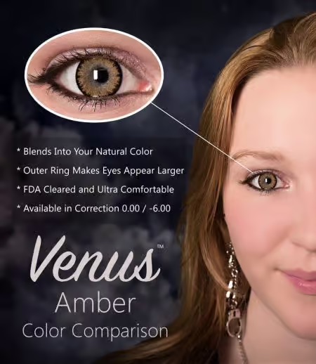 Venus Color Pro Lenses – Amber Colored Contacts - Image 4